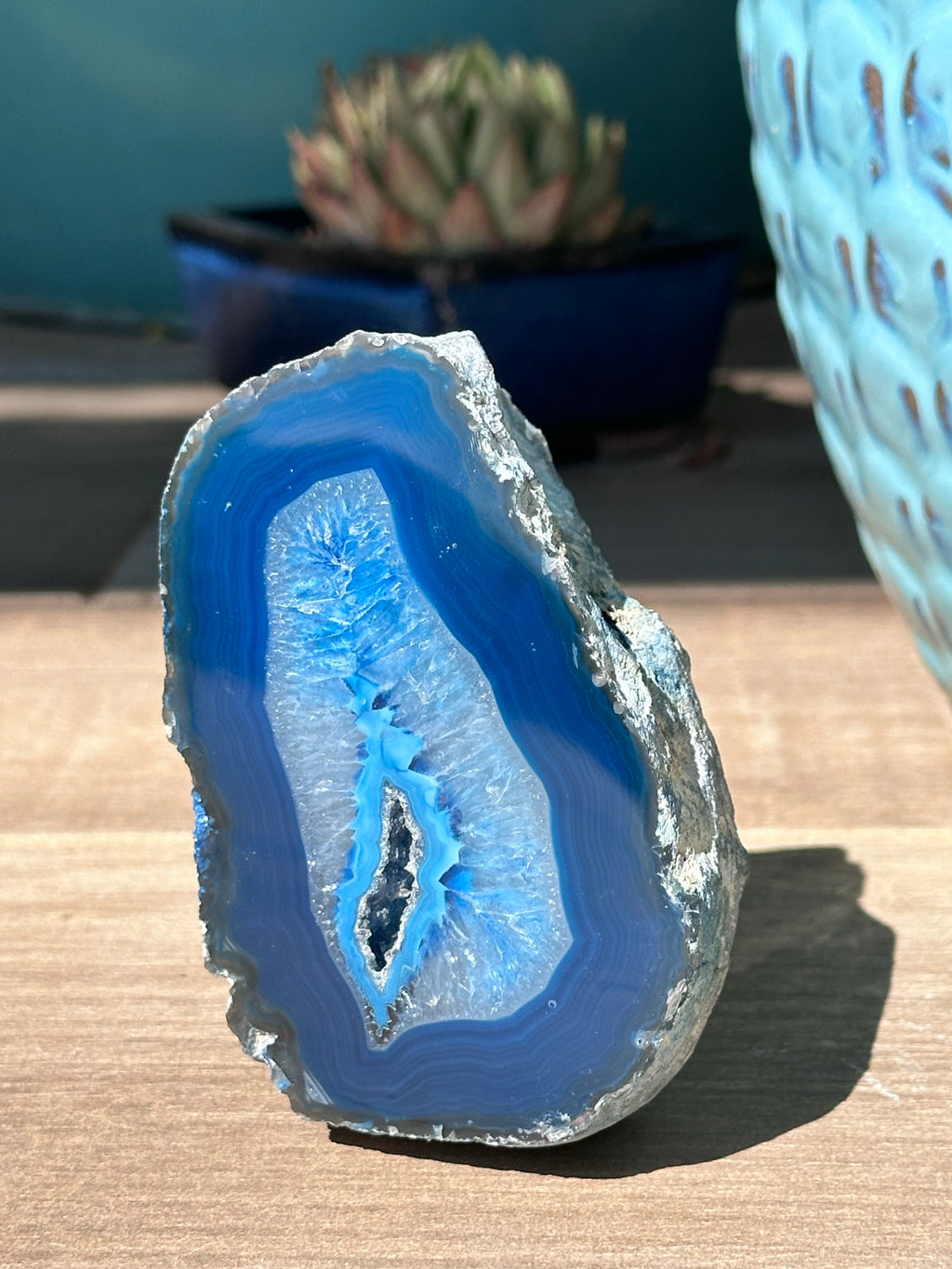 Geoda Ágata Azul
