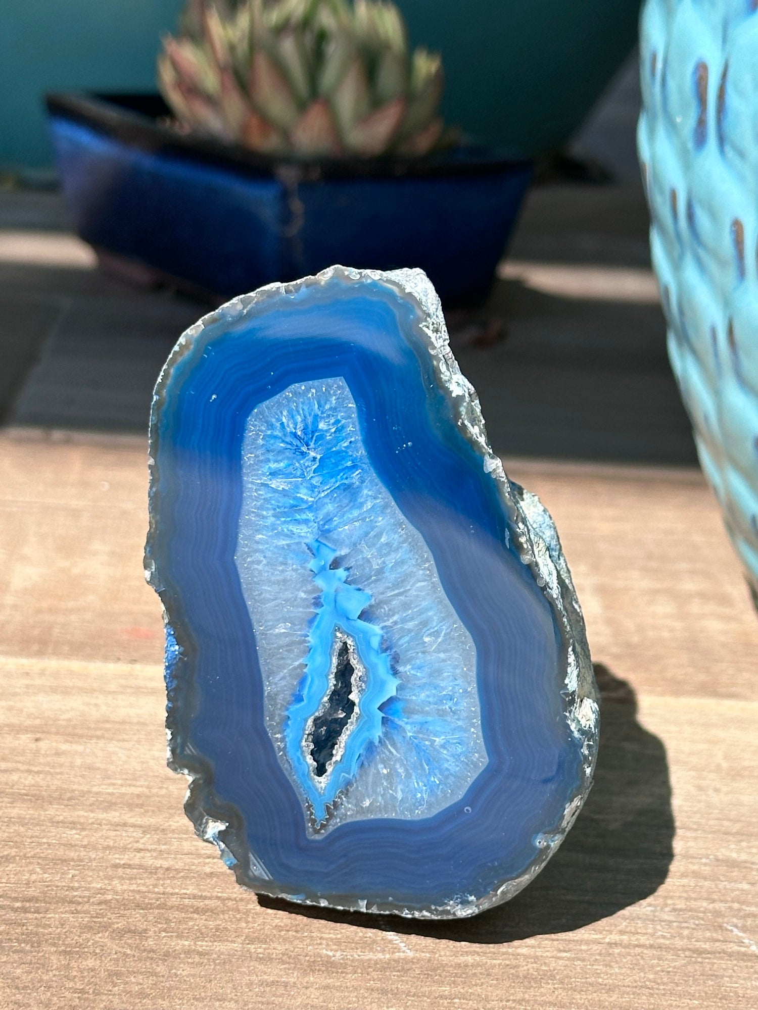Geoda Ágata Azul