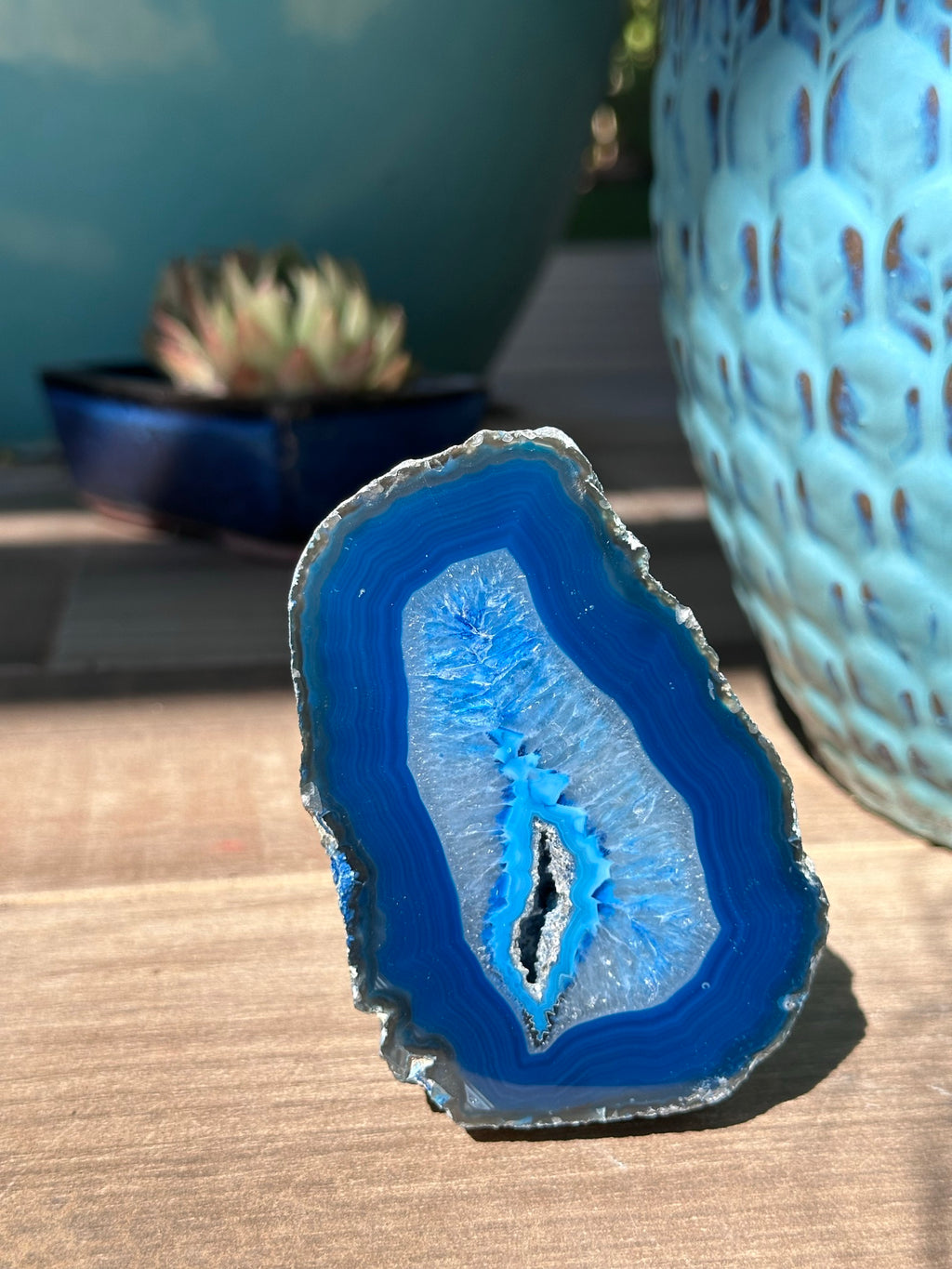 Geoda Ágata Azul